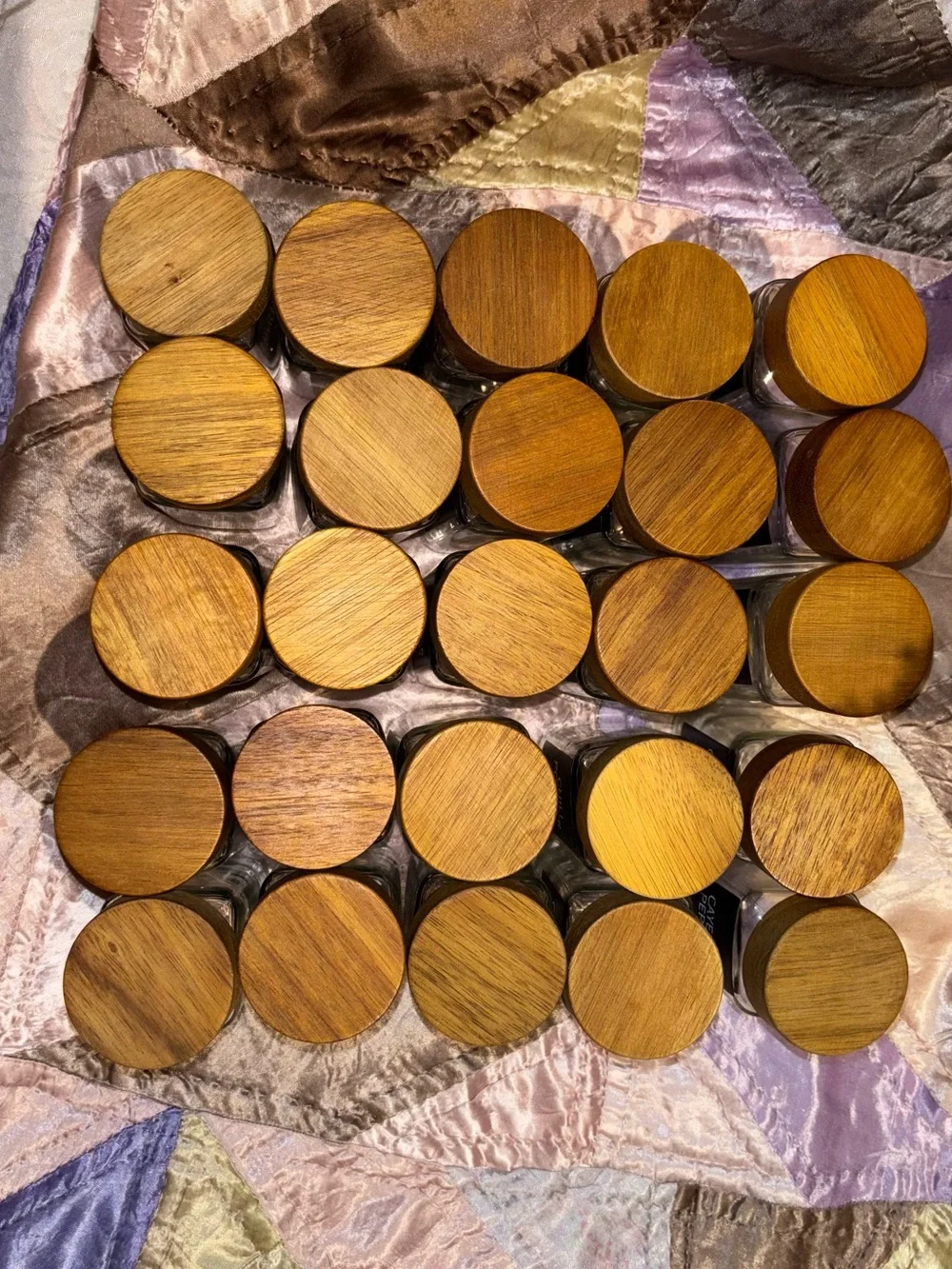 Glass Spice Jars - set of 25